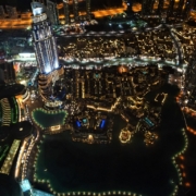 The Dubai Fountain (view from the top of the Burj Khalifa), Dubai, United Arab Emirates