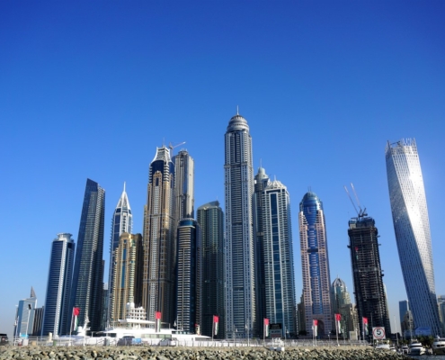 Dubai Buildings from the Water, United Arab Emirates (Medium)