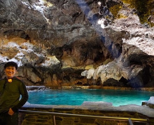 Ace in Cave and Basin National Historic Site, Banff, Canada