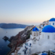 Anastasi Church's Blue Domes, Santorini, Greece