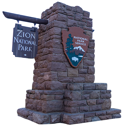 Zion National Park Sign, Utah, United States