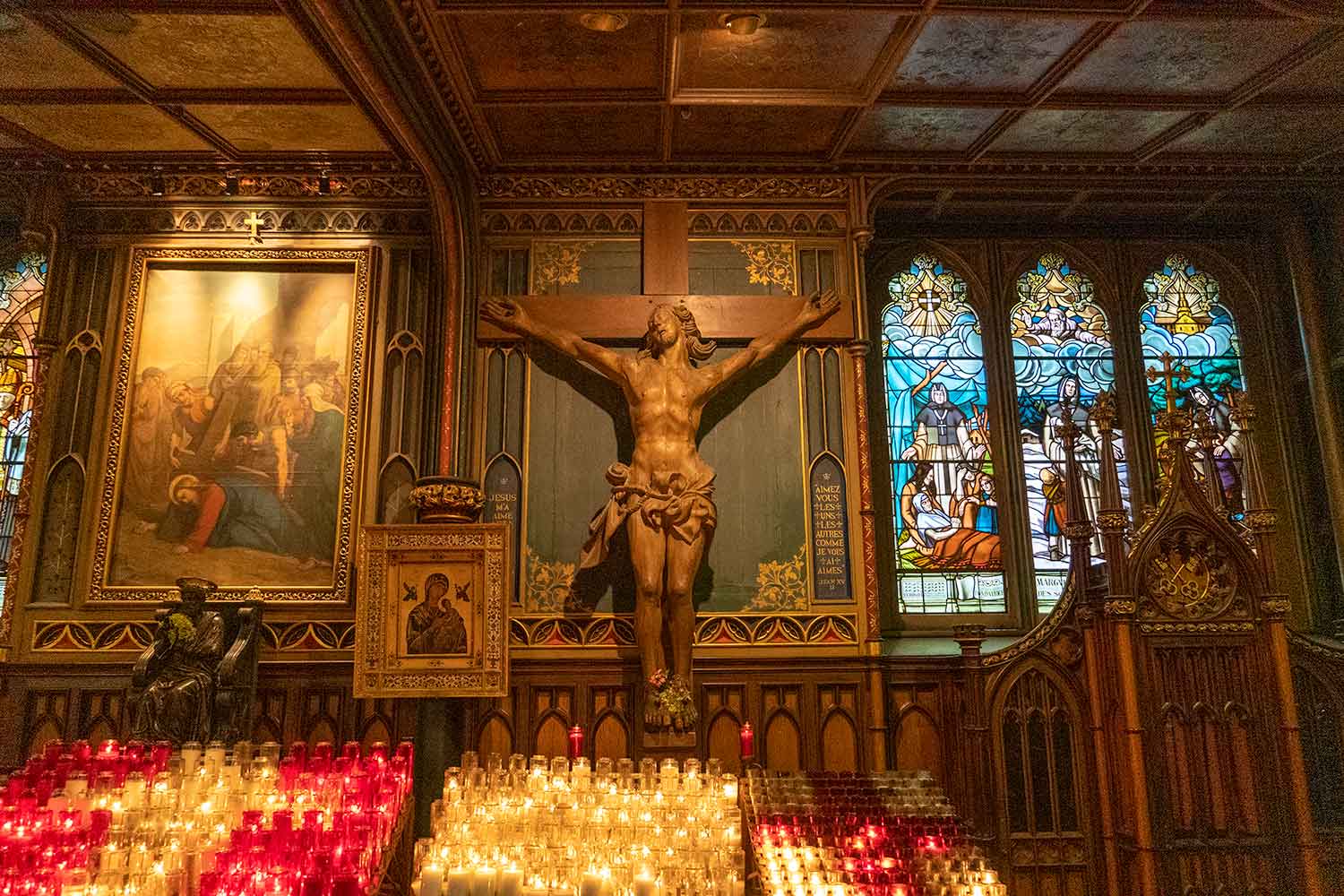 Stained Glass Windows, Notre-Dame Basilica’s, Montreal, Canada