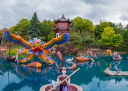 Lake of Legend (Panorama), Montreal Botanical Garden, Montreal, Canada