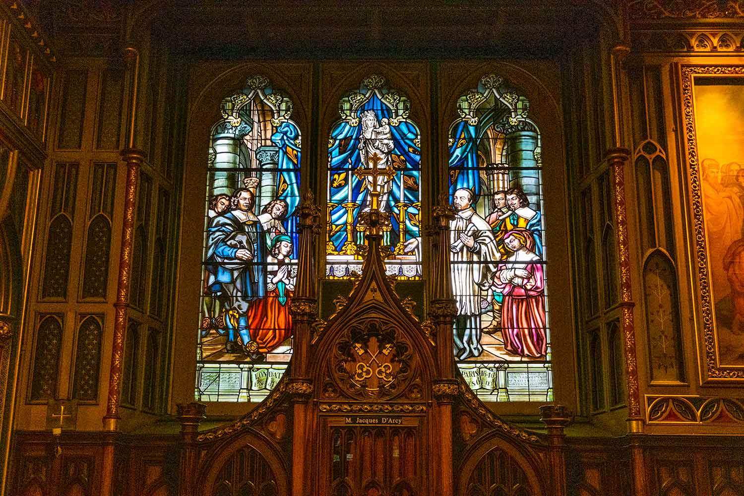 Stained Glass Windows, Notre-Dame Basilica’s, Montreal, Canada