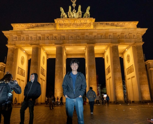 Ace and the Brandenburg Gate, Berlin, Germany