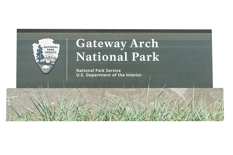 Gateway Arch National Park Sign, St. Louis, Missouri, United States