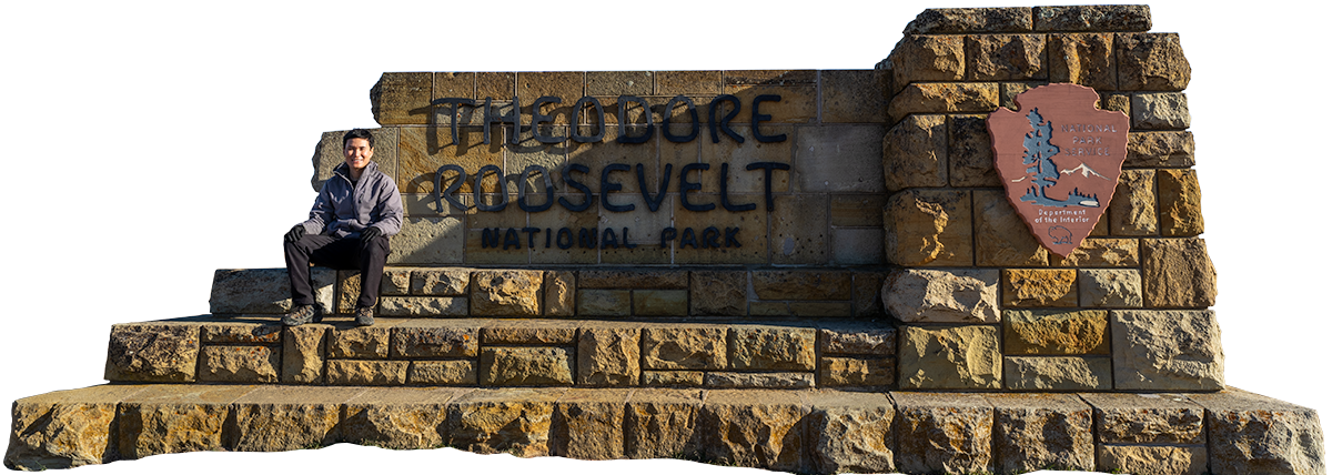 Ace and Theodore Roosevelt National Park Sign